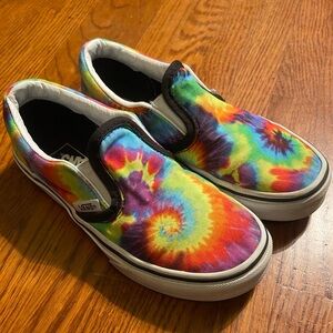 Rainbow Tie Dye Slip On Vans